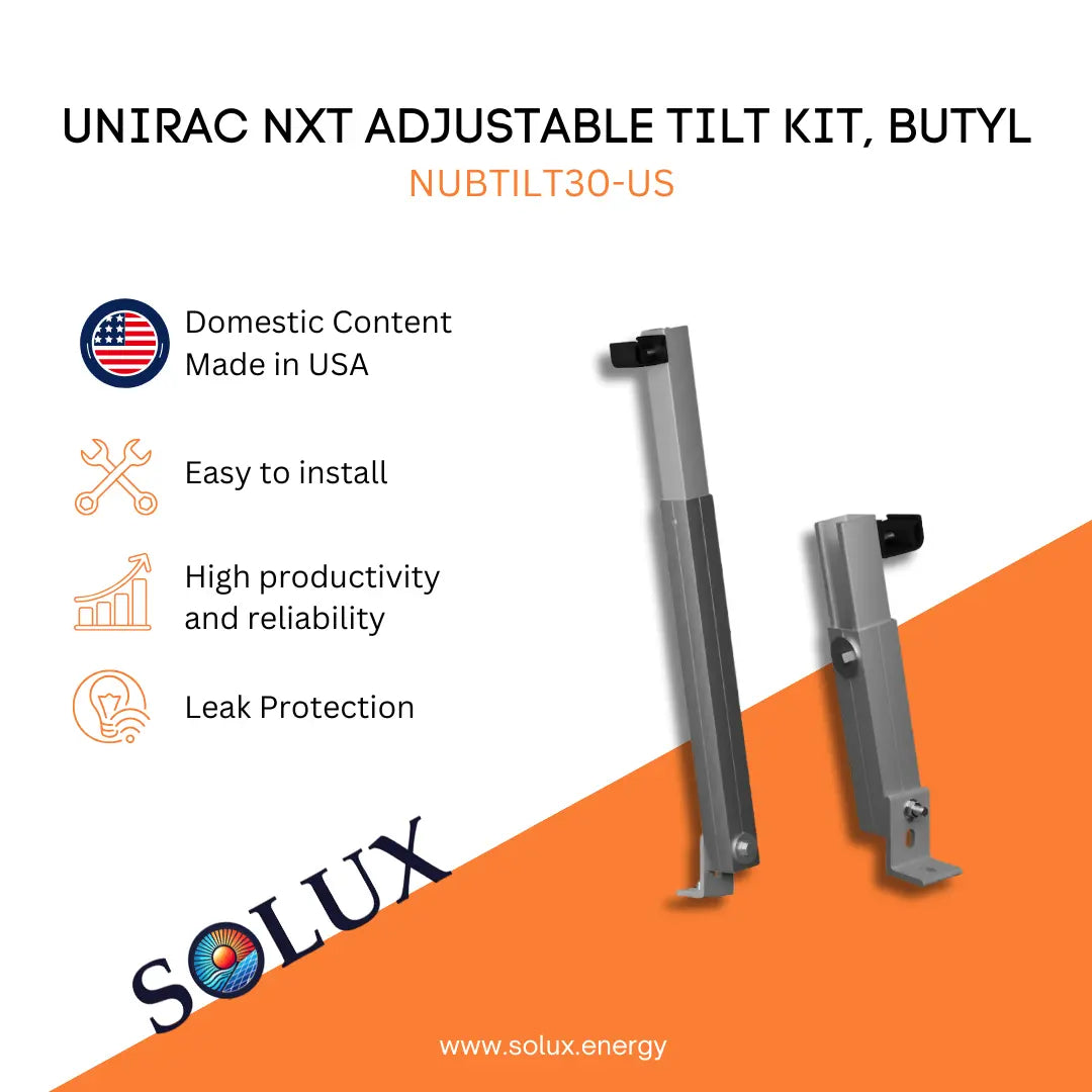 This is an image of Unirac Tilt Kit, Butyl Adjustable NUBTILT30-US Domestic Solution